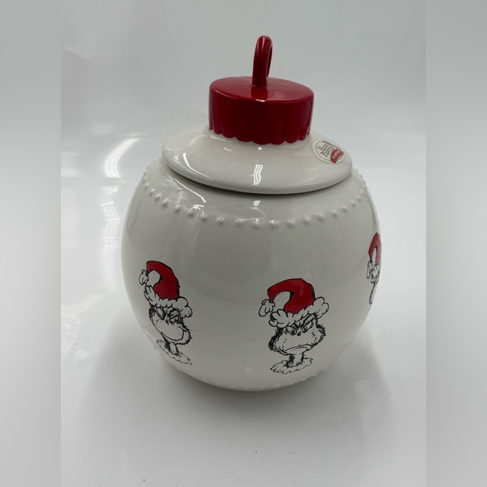 Dr. Seuss The Grinch Who Stole Christmas Ornament Grinch Santa Cookie Jar - Picture 5 of 7